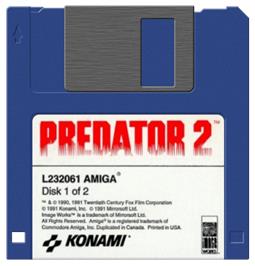 Artwork on the Disc for Predator 2 on the Commodore Amiga.