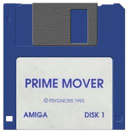 Artwork on the Disc for Prime Mover on the Commodore Amiga.