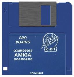 Artwork on the Disc for Pro Boxing Simulator on the Commodore Amiga.