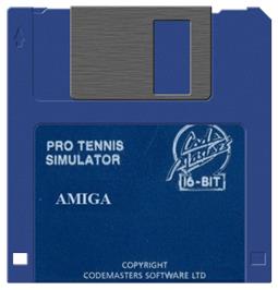 Artwork on the Disc for Pro Tennis Simulator on the Commodore Amiga.