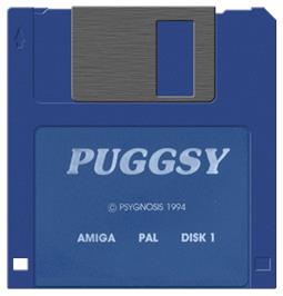 Artwork on the Disc for Puggsy on the Commodore Amiga.