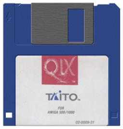 Artwork on the Disc for Qix on the Commodore Amiga.