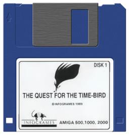 Artwork on the Disc for Quest for the Time-bird on the Commodore Amiga.