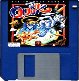 Artwork on the Disc for Quik the Thunder Rabbit on the Commodore Amiga.