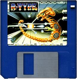 Artwork on the Disc for R-Type on the Commodore Amiga.