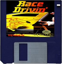 Artwork on the Disc for Race Drivin' on the Commodore Amiga.