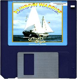 Artwork on the Disc for Rainbow Warrior on the Commodore Amiga.