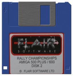 Artwork on the Disc for Rally Championships on the Commodore Amiga.