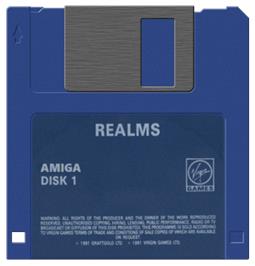 Artwork on the Disc for Realms on the Commodore Amiga.