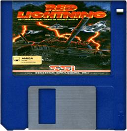 Artwork on the Disc for Red Lightning on the Commodore Amiga.