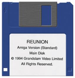 Artwork on the Disc for Reunion on the Commodore Amiga.