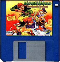 Artwork on the Disc for Robin Hood: Legend Quest on the Commodore Amiga.