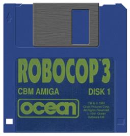 Artwork on the Disc for Robocop 3 on the Commodore Amiga.