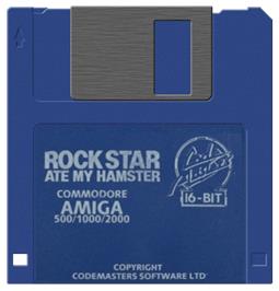 Artwork on the Disc for Rock Star Ate my Hamster on the Commodore Amiga.