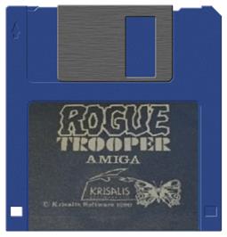 Artwork on the Disc for Rogue Trooper on the Commodore Amiga.