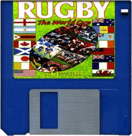Artwork on the Disc for Rugby: The World Cup on the Commodore Amiga.