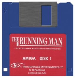Artwork on the Disc for Running Man on the Commodore Amiga.
