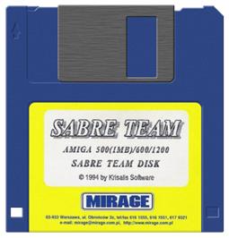 Artwork on the Disc for Sabre Team on the Commodore Amiga.