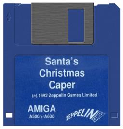 Artwork on the Disc for Santa's Xmas Caper on the Commodore Amiga.