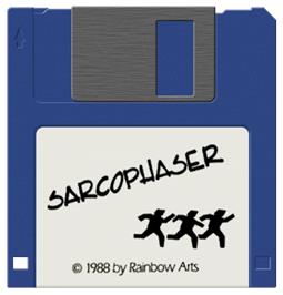 Artwork on the Disc for Sarcophaser on the Commodore Amiga.