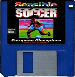 Artwork on the Disc for Sensible Soccer: European Champions on the Commodore Amiga.