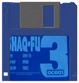 Artwork on the Disc for Shaq Fu on the Commodore Amiga.