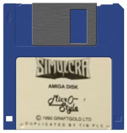 Artwork on the Disc for Simulcra on the Commodore Amiga.