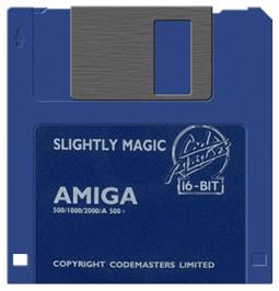 Artwork on the Disc for Slightly Magic on the Commodore Amiga.