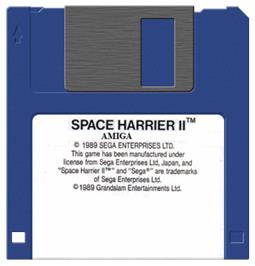 Artwork on the Disc for Space Harrier II on the Commodore Amiga.