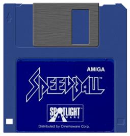 Artwork on the Disc for Speedball on the Commodore Amiga.