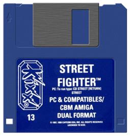 Artwork on the Disc for Street Fighter on the Commodore Amiga.