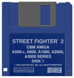 Artwork on the Disc for Street Fighter II - The World Warrior on the Commodore Amiga.