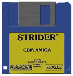 Artwork on the Disc for Strider on the Commodore Amiga.