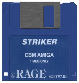 Artwork on the Disc for Striker on the Commodore Amiga.