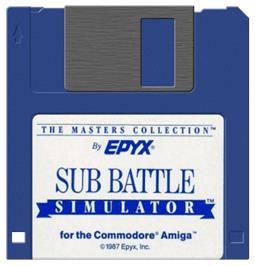 Artwork on the Disc for Sub Battle Simulator on the Commodore Amiga.