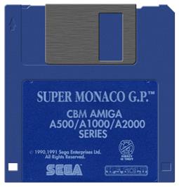 Artwork on the Disc for Super Monaco GP on the Commodore Amiga.