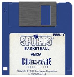 Artwork on the Disc for TV Sports: Basketball on the Commodore Amiga.
