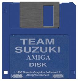 Artwork on the Disc for Team Suzuki on the Commodore Amiga.