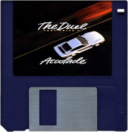 Artwork on the Disc for Test Drive II: The Collection on the Commodore Amiga.