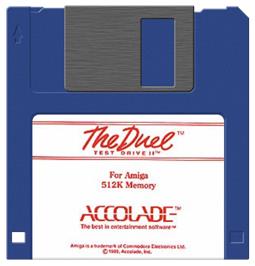 Artwork on the Disc for Test Drive II Scenery Disk: European Challenge on the Commodore Amiga.
