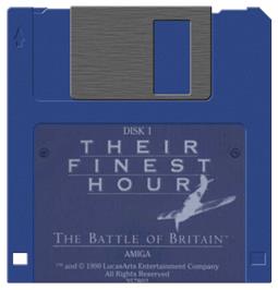 Artwork on the Disc for Their Finest Hour: The Battle of Britain on the Commodore Amiga.