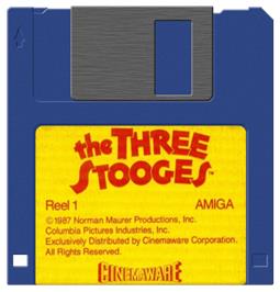 Artwork on the Disc for Three Stooges on the Commodore Amiga.