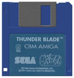 Artwork on the Disc for Thunder Blade on the Commodore Amiga.