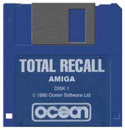 Artwork on the Disc for Total Recall on the Commodore Amiga.