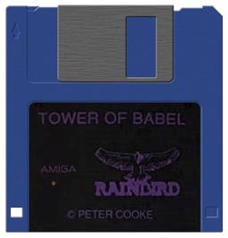 Artwork on the Disc for Tower of Babel on the Commodore Amiga.