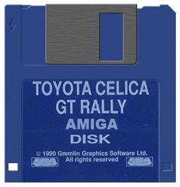 Artwork on the Disc for Toyota Celica GT Rally on the Commodore Amiga.