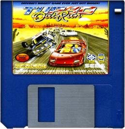 Artwork on the Disc for Turbo Out Run on the Commodore Amiga.