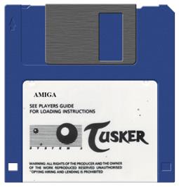Artwork on the Disc for Tusker on the Commodore Amiga.