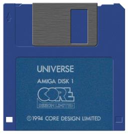 Artwork on the Disc for Universe on the Commodore Amiga.