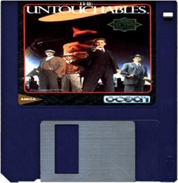 Artwork on the Disc for Untouchables on the Commodore Amiga.